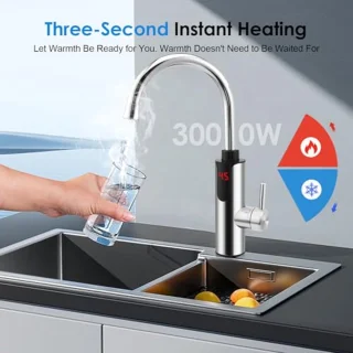 Doorstroomboiler 3300W met LCD-temperatuurweergave voor de keuken