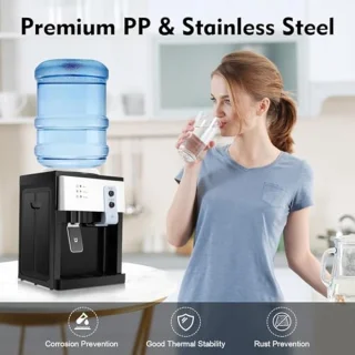 Waterdispenser voor warm en koud water met wateraansluiting – ideaal voor 3,5L tot 18L flessen