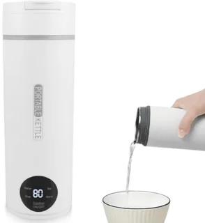 Draagbare Auto Verwarmingsbeker - 500 ml, 12 V/24 V, Temperatuurinstelling, LCD-Display, Reis Waterketel