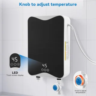 Mini Instant Elektrische Waterverwarmer 5,5 kW - Tankloze Douche voor Badkamer en Keuken
