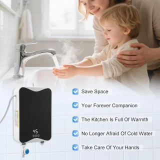 Mini Instant Elektrische Waterverwarmer 5,5 kW - Tankloze Douche voor Badkamer en Keuken