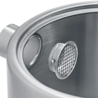 Waterkoker 1 Liter Roestvrijstaal - Compact En Energiezuinig - Snelkookfunctie - Wit - Energieklasse A+