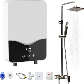 Elektronische Doorstroomboiler 220 V - 5500 W - Mini-Boiler Voor Douche En Keuken - Energieklasse A - Compact En Efficiënt