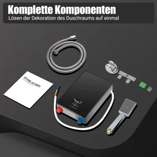 Mini-doorstroomboiler 6500W voor Douche en Keuken - Elektrische Warmwaterboiler, Tankloos Systeem, IPX4 Veiligheid