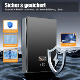 Mini-doorstroomboiler 6500W voor Douche en Keuken - Elektrische Warmwaterboiler, Tankloos Systeem, IPX4 Veiligheid