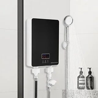 Elektrische Doorstroomboiler 6 kW met Douchekop en LED Paneel voor Badkamer en Keuken