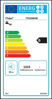 Comfortabele 50 liter horizontale warmwaterboiler met WiFi