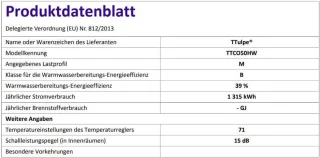 Comfortabele 50 liter horizontale warmwaterboiler met WiFi