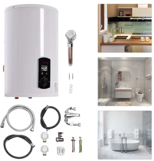 30 Liter Wandhangende Elektrische Boiler voor Warm Water - 2000 W met LED-scherm
