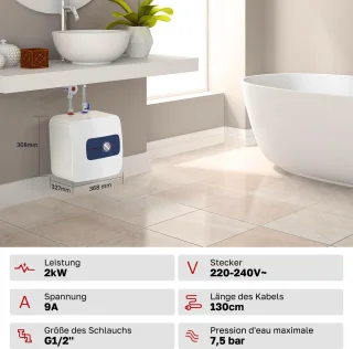 15 L Compacte Doorstroomboiler