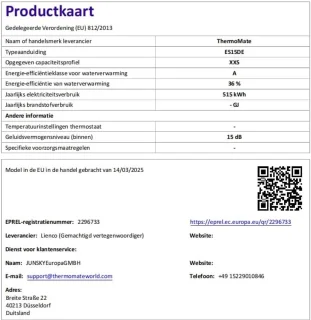 15 L Compacte Doorstroomboiler