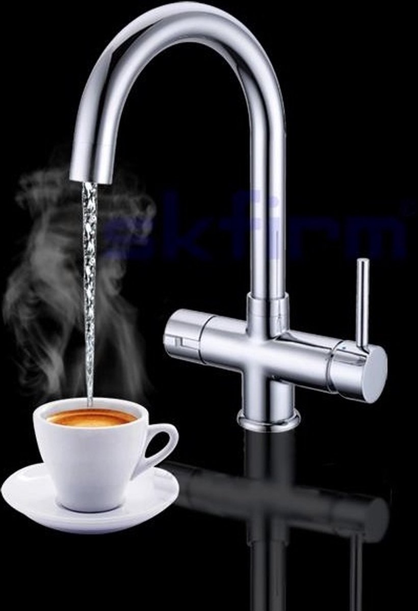 Wat vinden we goed aan de 3 in 1 kokendwaterkraan verchroomd 2,3 L boiler
