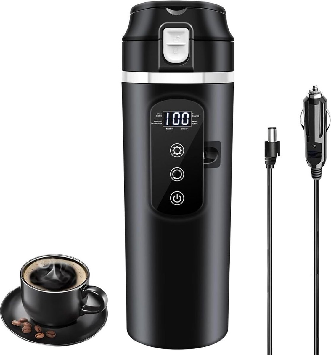 ApexArte Waterkoker 12V Auto Zwart