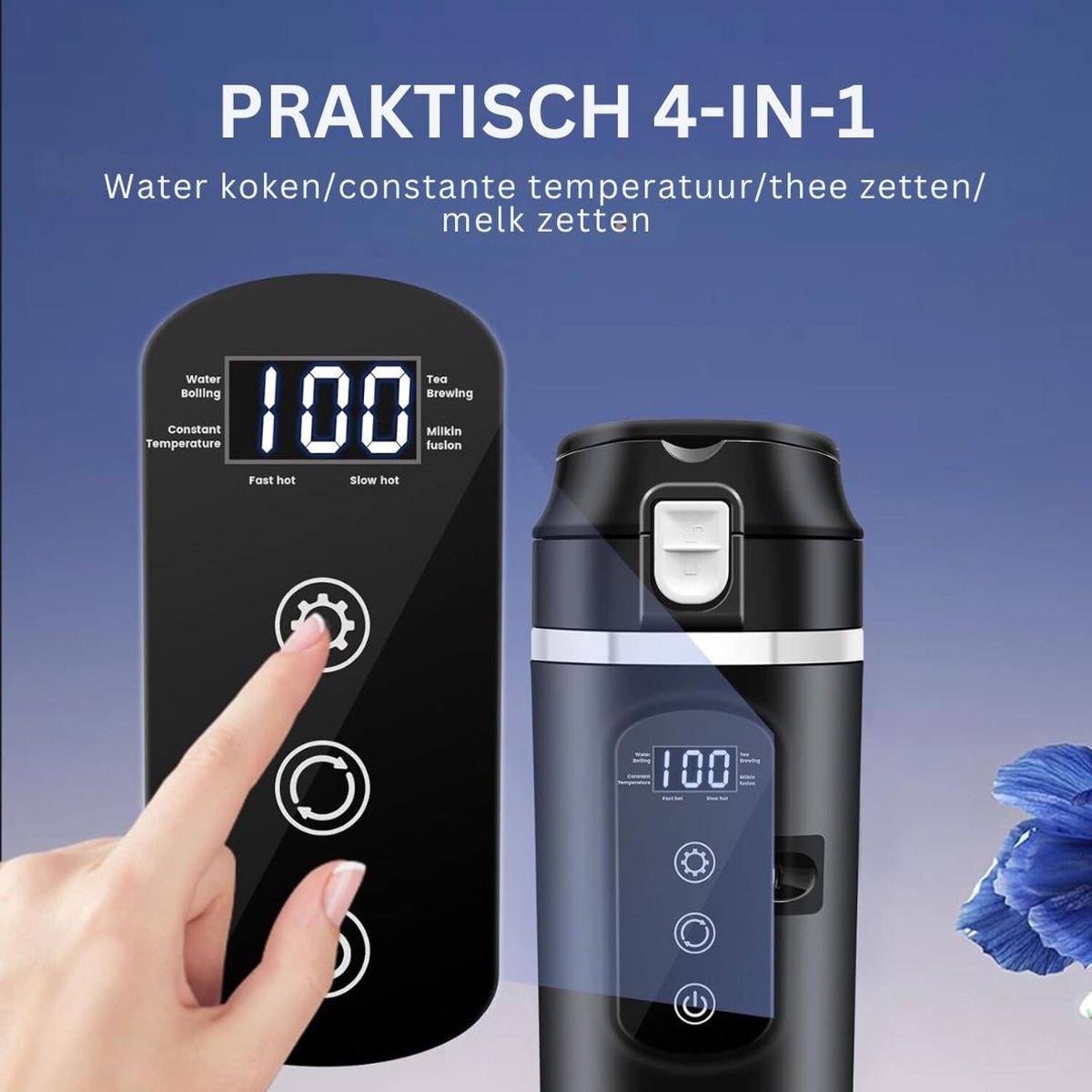 ApexArte Waterkoker 12V Auto Zwart