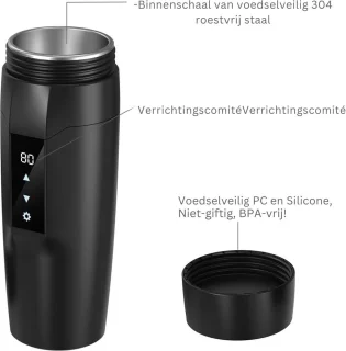 ApexArte Waterkoker 12V Auto Zwart