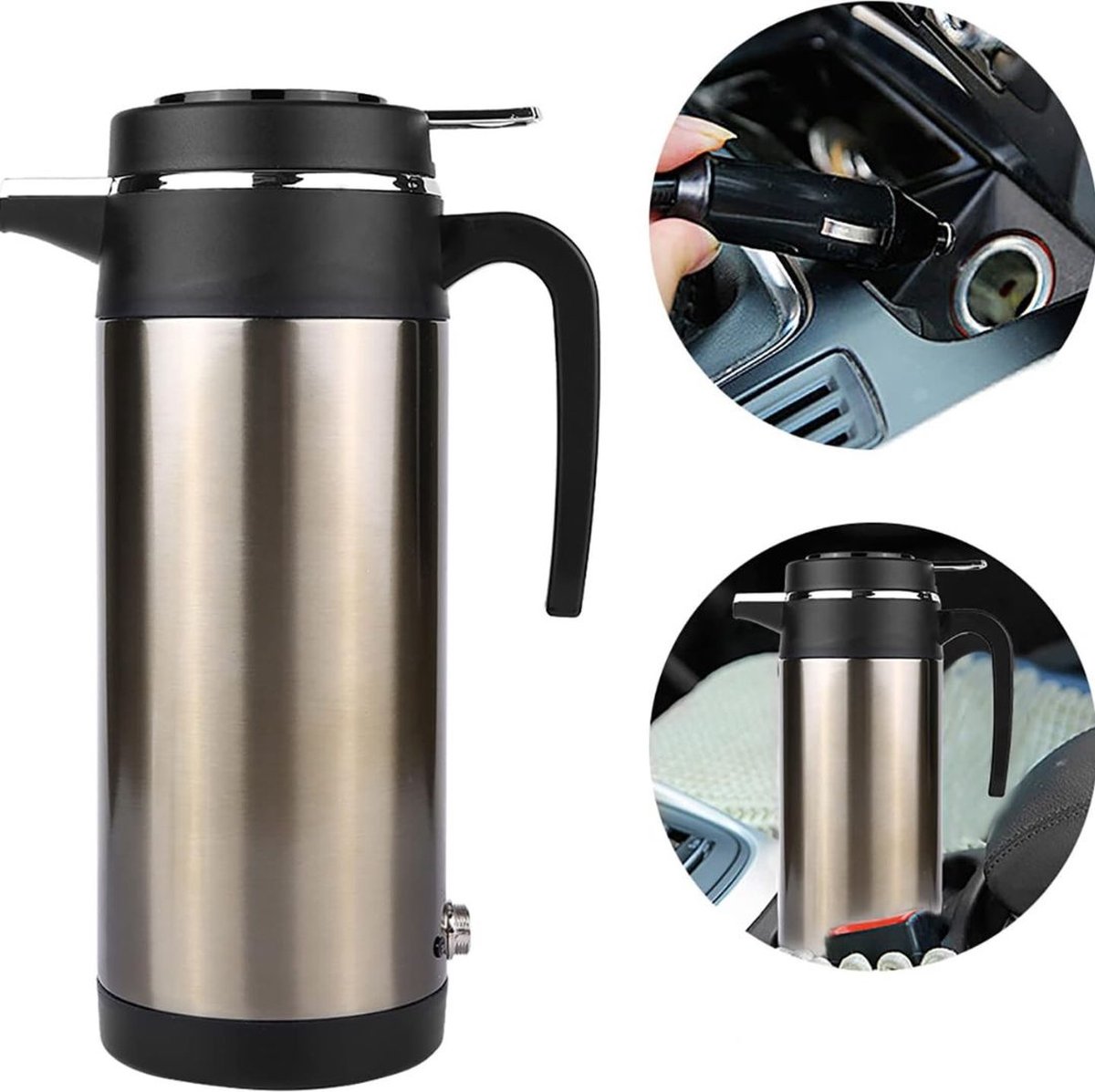 ApexArte Waterkoker 12V Auto Zwart