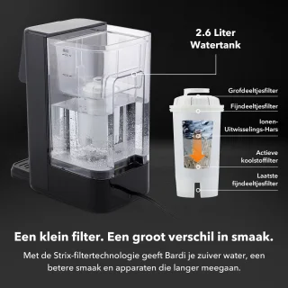 Bardi Heetwaterdispenser 2.6L Instant Waterkoker Zwart