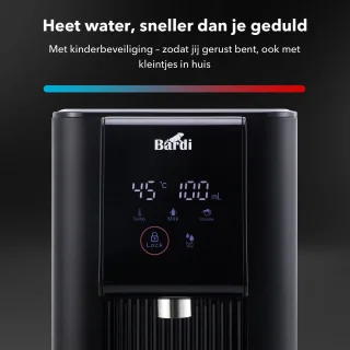 Bardi Heetwaterdispenser 2.6L Instant Waterkoker Zwart