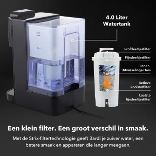 Bardi Heetwaterdispenser 4L Zwart