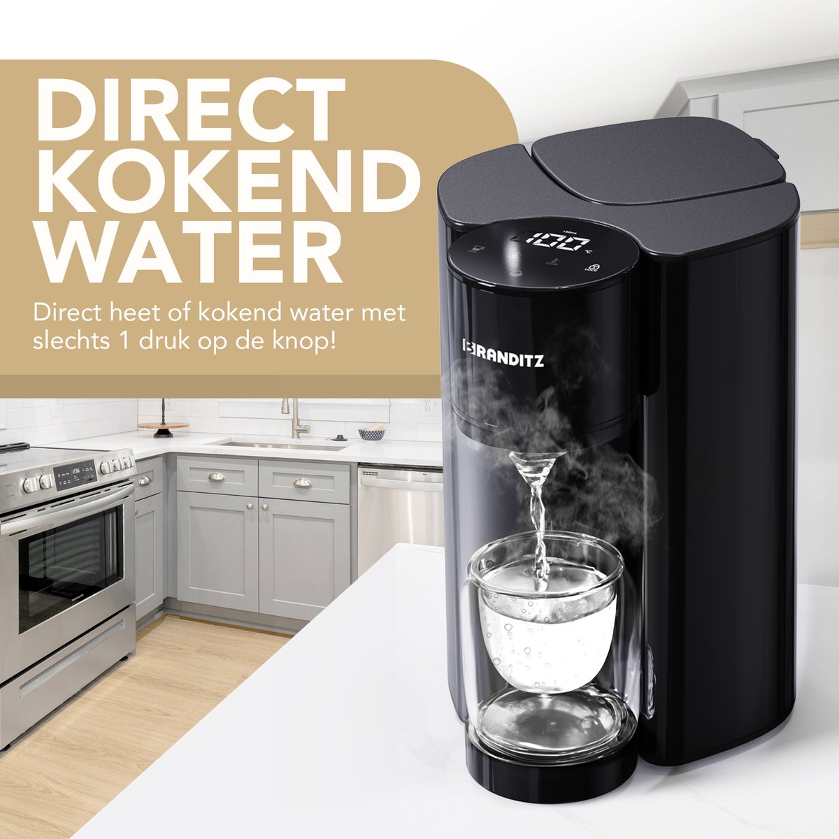 Branditz Instant Heetwaterdispenser 2,7L