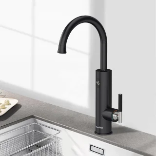 Briwellna Electric Kitchen Hot Water Tap (Black)