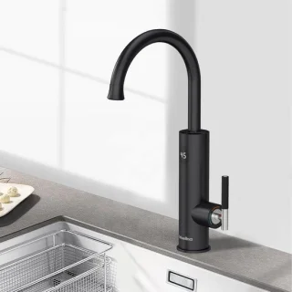 Briwellna Electric Kitchen Hot Water Tap (Black)
