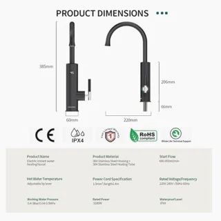 Briwellna Electric Kitchen Tap