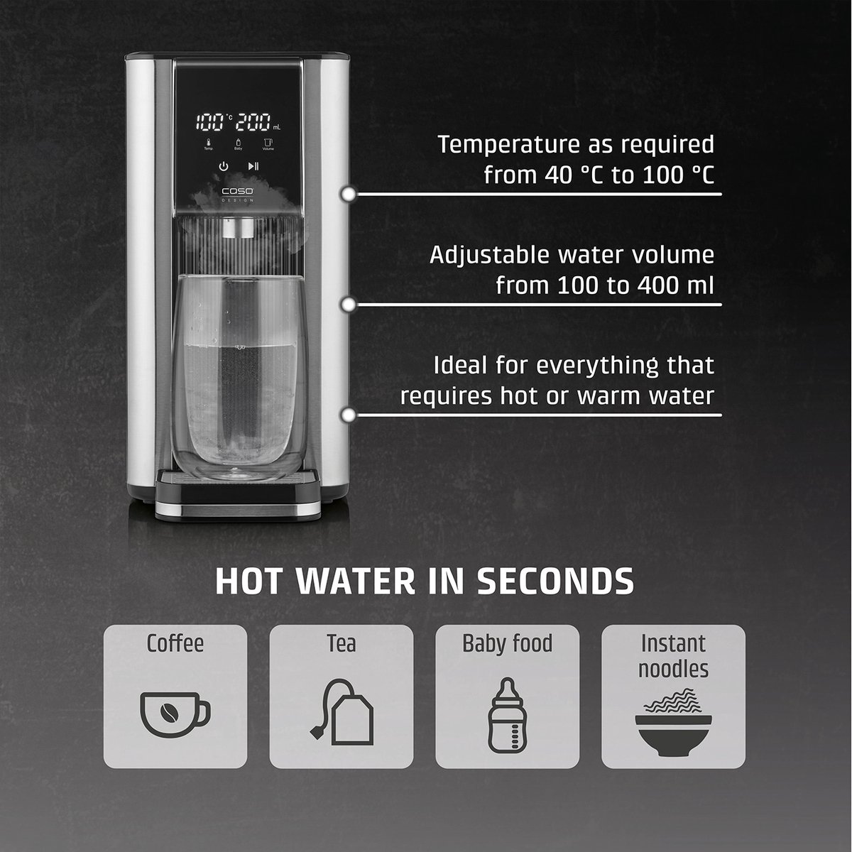 Caso HW 620 Heetwaterdispenser 2.5L