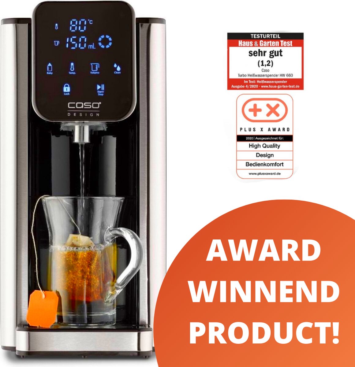 Wat vinden we goed aan de Caso HW660 Heetwaterdispenser 2.7L 2600W
