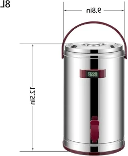 Commerciële heetwaterdispenser met kraan, 8 liter
