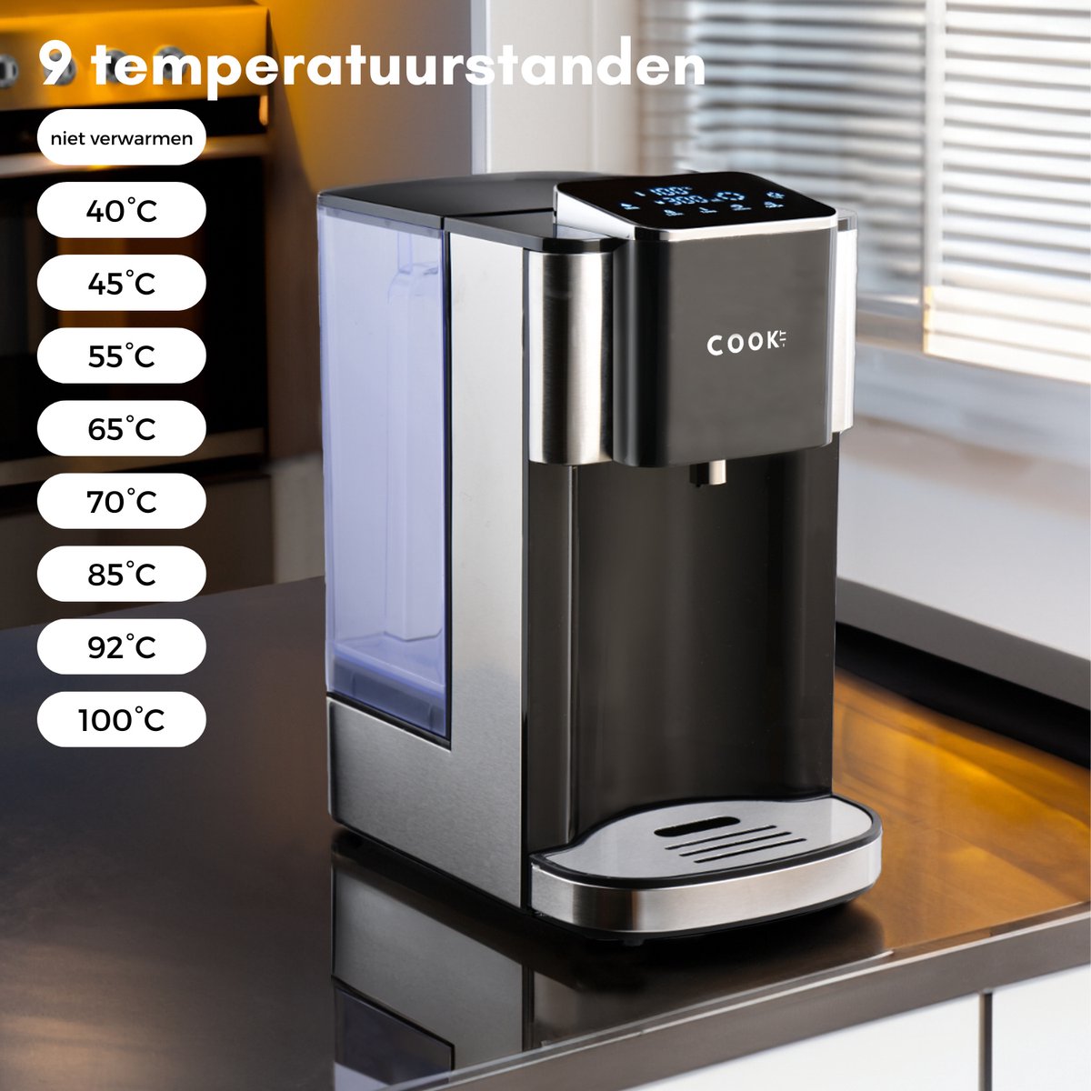 COOK-IT Heetwaterdispenser 4L digitaal