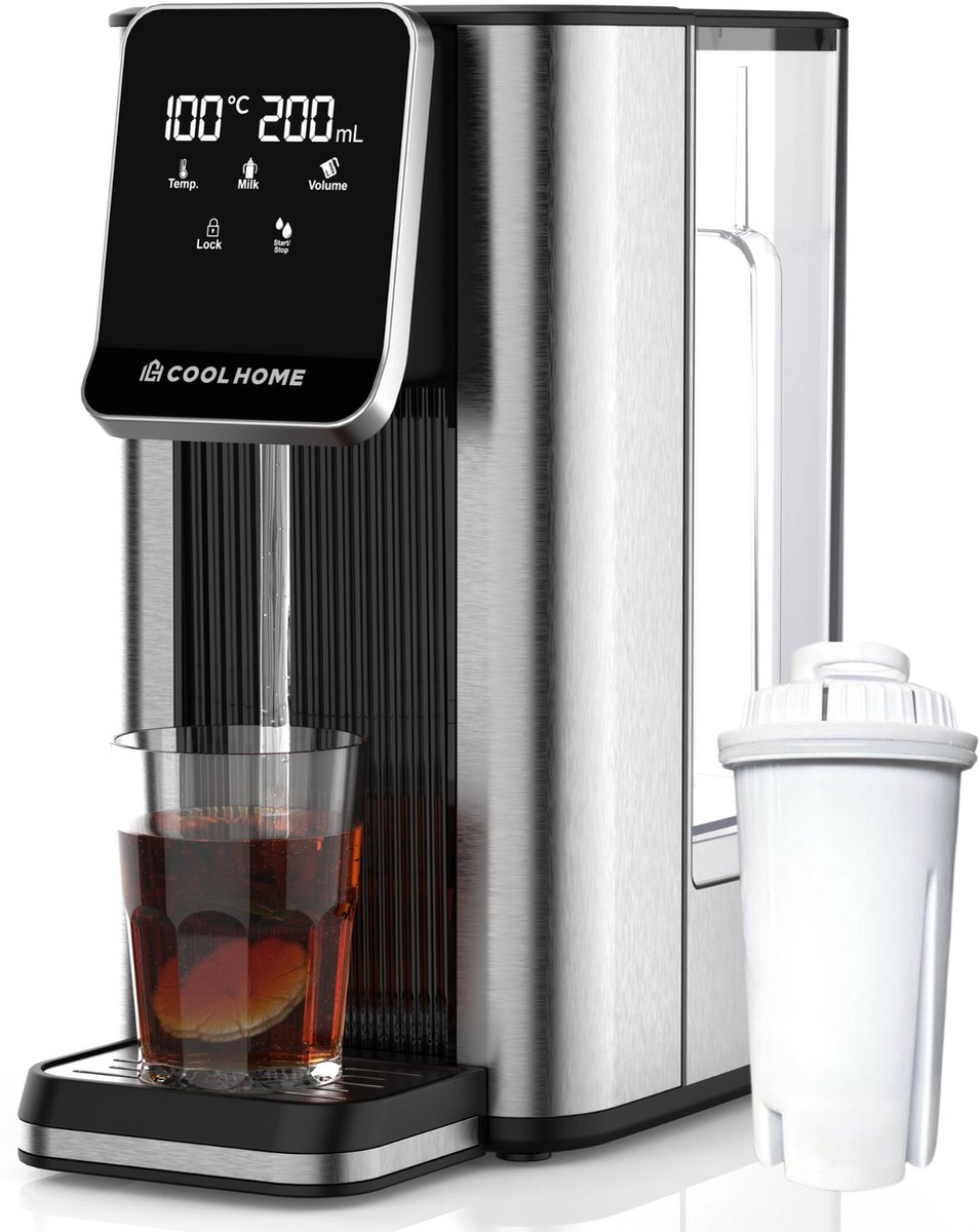 CoolHome Heetwaterdispenser 2,5L RVS Zwart