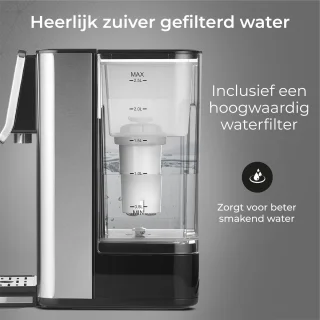 CoolHome Heetwaterdispenser 2,5L RVS Zwart