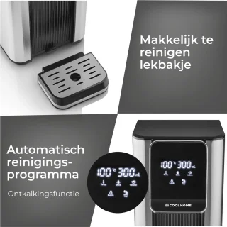 CoolHome Heetwaterdispenser 2,5L RVS Zwart