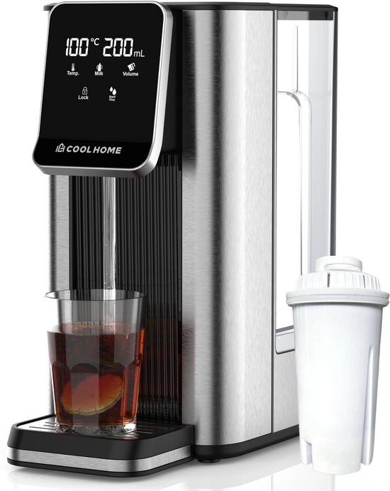 CoolHome Heetwaterdispenser 2,5L RVS Zwart