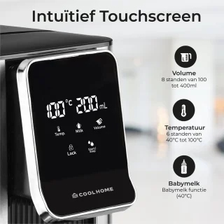 CoolHome HW24 Heetwaterdispenser 2,5L Zwart