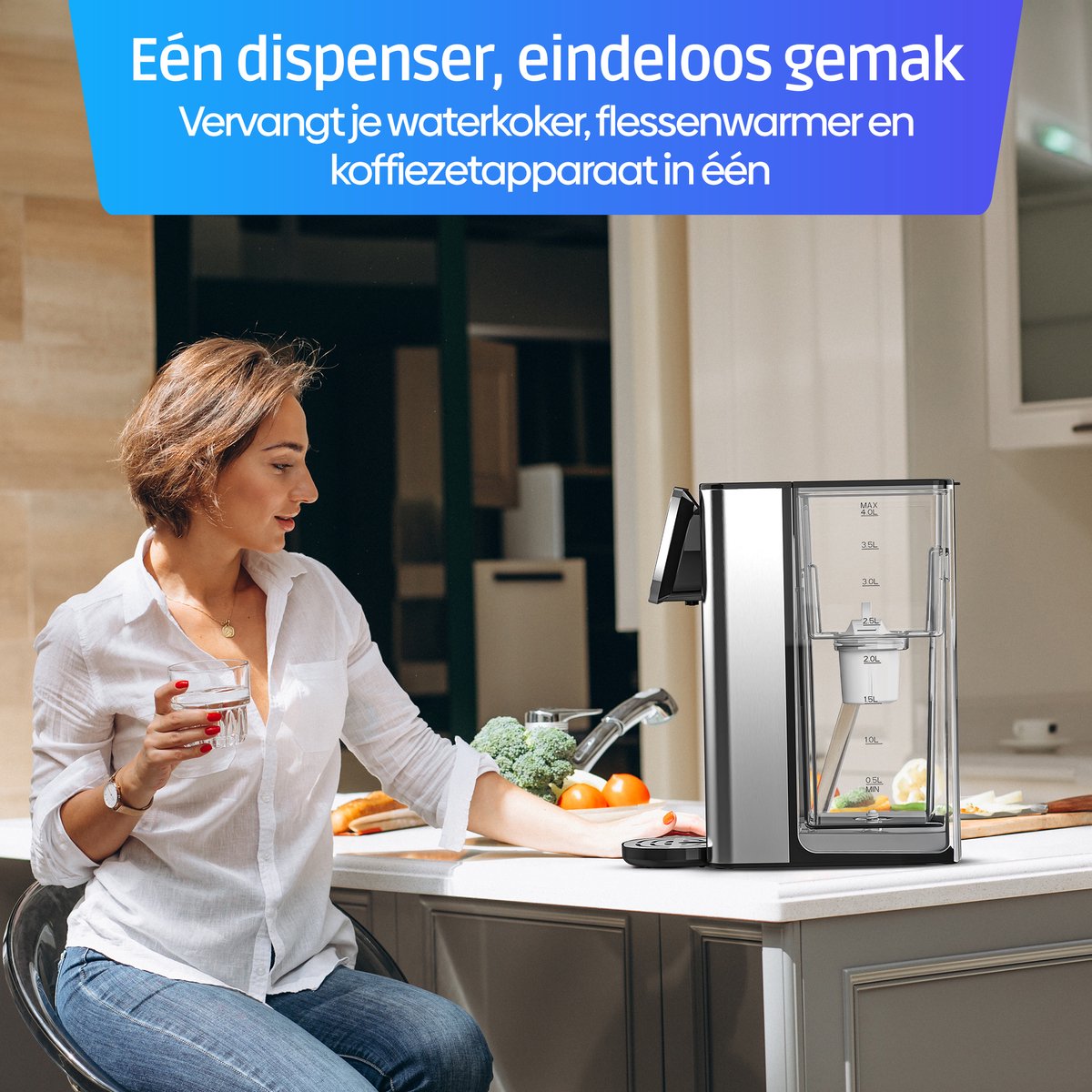 Wat vinden we goed aan de CuisineKing Heetwaterdispenser V2 4.0L