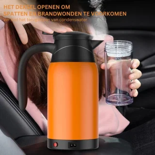 DailySupplies® Auto Waterkoker 12V Oranje/Zwart