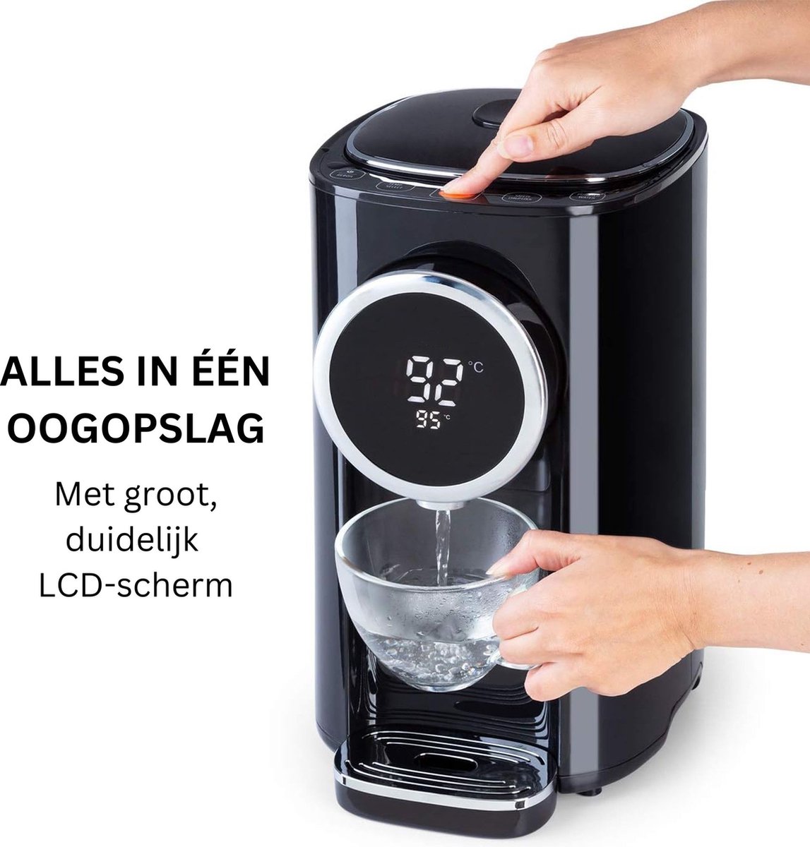 DailySupplies Heetwatertap Zwart Zilver
