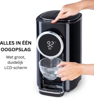 DailySupplies Heetwatertap Zwart Zilver