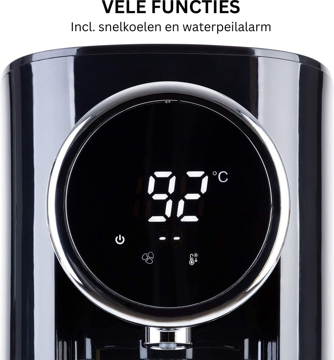 DailySupplies Heetwatertap Zwart Zilver