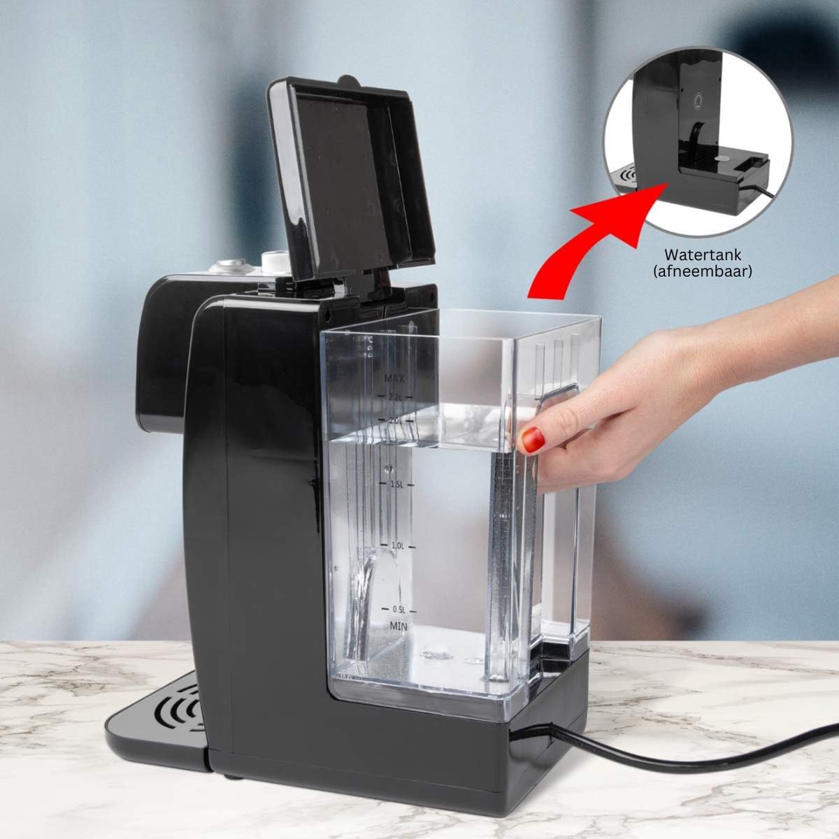 DailySupplies Luxe Heetwaterdispenser Zwart