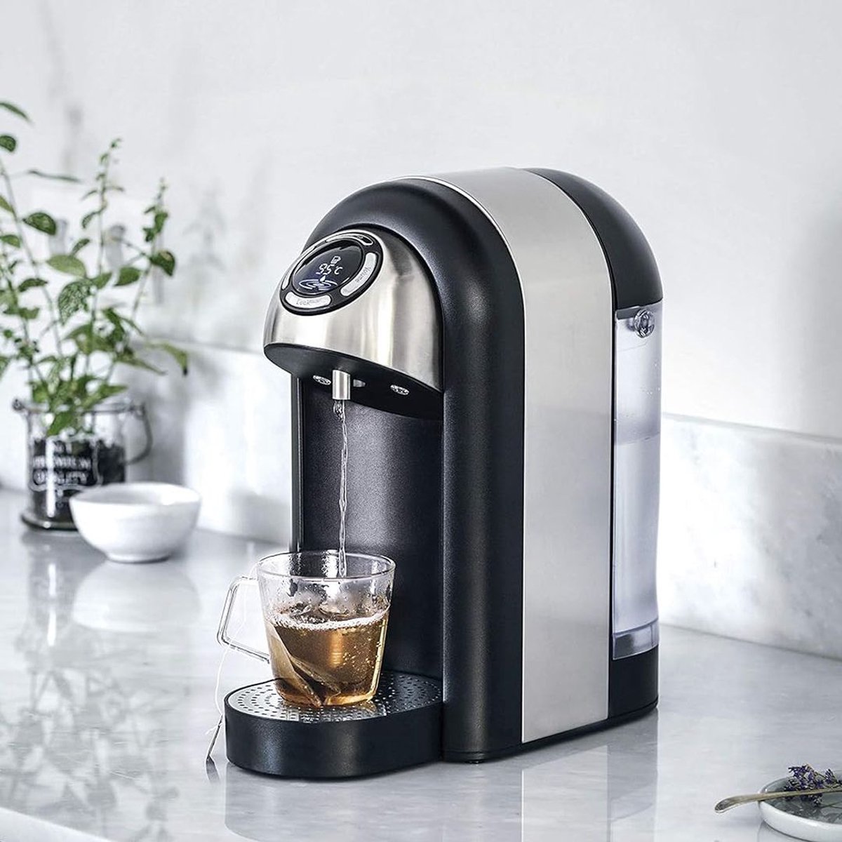 DailySupplies Luxe Heetwaterdispenser Zwart Zilver