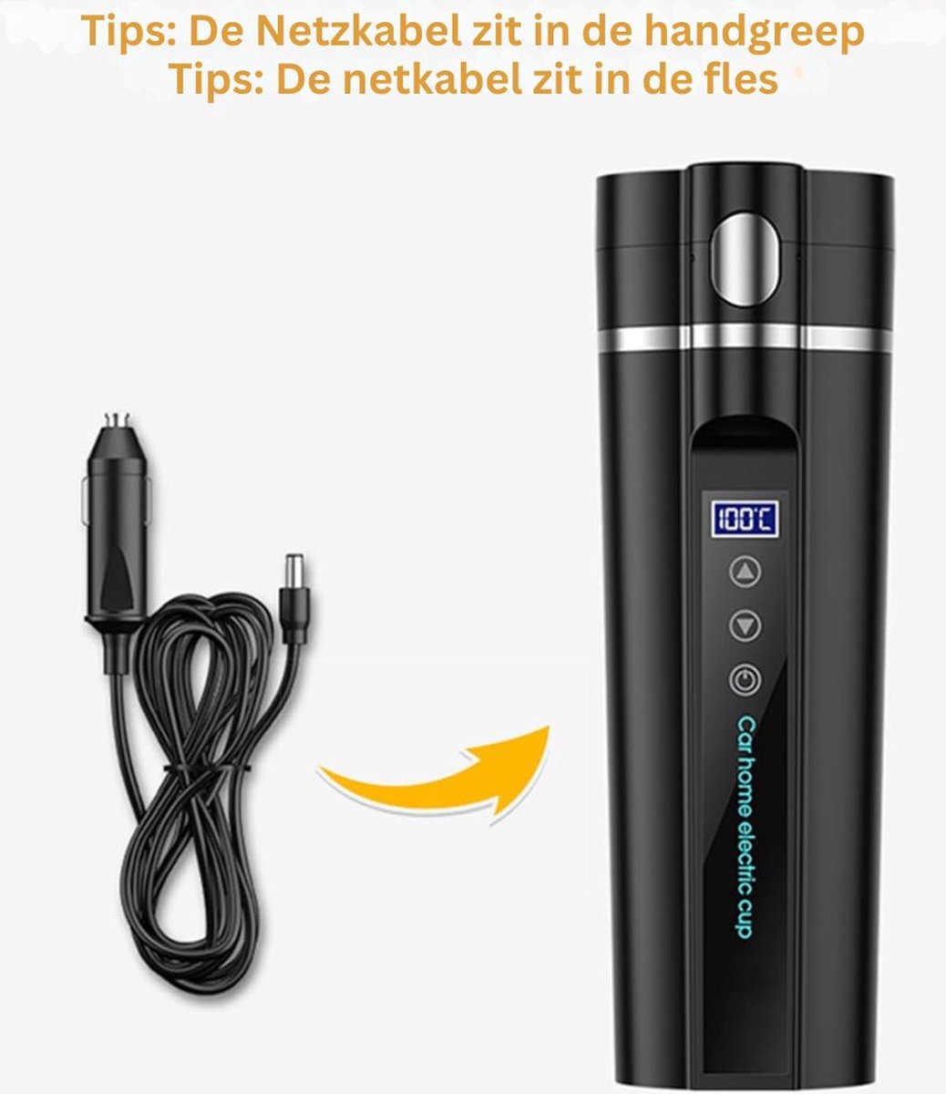 DailySupplies® Waterkoker 12v Auto Zwart