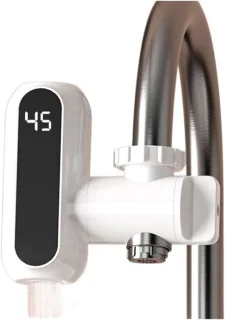 Direct Hete Kraan - Elektrische Boiler Kraan - Direct Warm Water - Digitale Temperatuurweergave - N.v.t. - Zilver