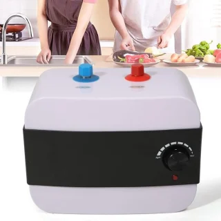 Directe waterverwarmer klein model 6 liter tank wit
