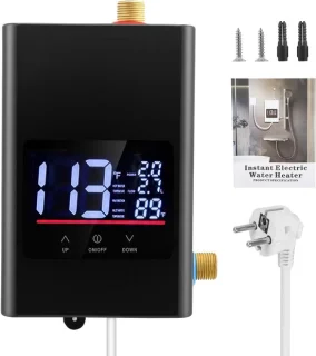 Doorstroom waterverwarmer 6000 W compact met touch en afstandsbediening