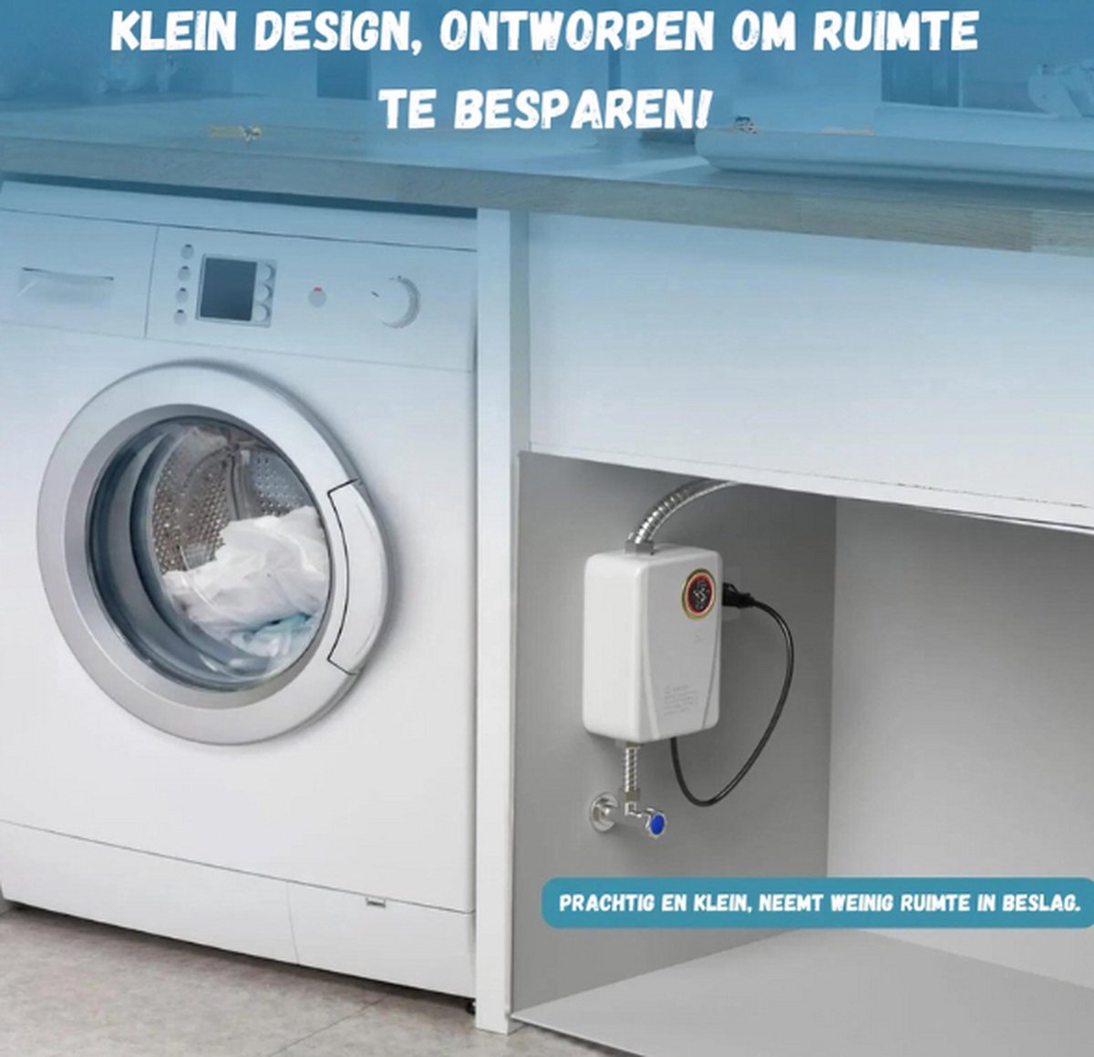 Doorstroomboiler 3500W Elektrisch Zwart