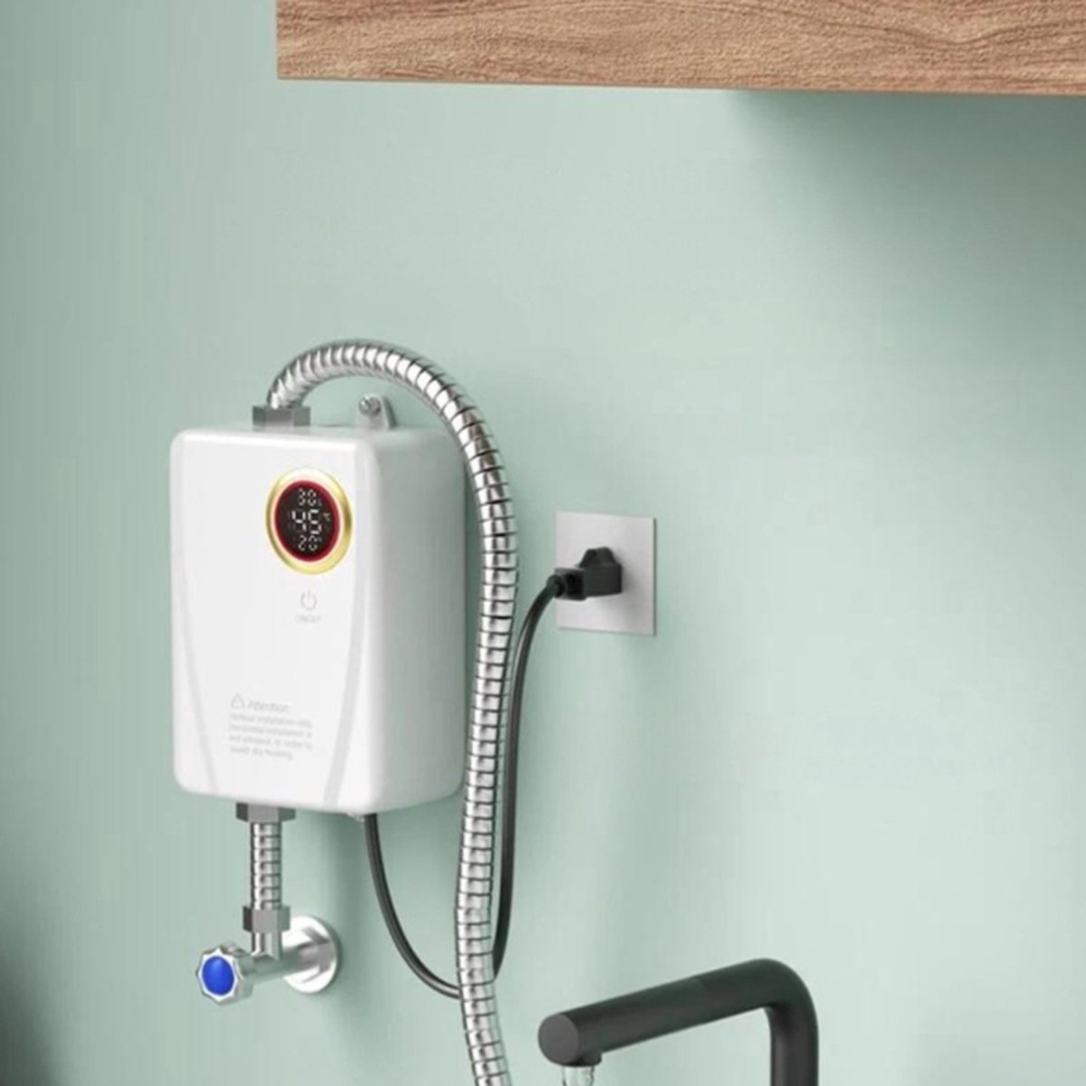 Doorstroomboiler 3500W Elektrisch Zwart