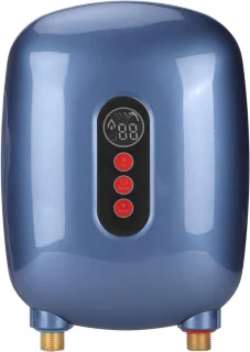 Doorstroomverwarmer - Boiler Snelwarmwater - Direct Warm Water - Roestvrij Staal - 6500W - Blauw